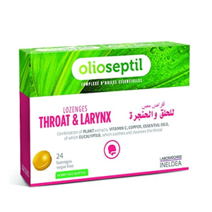 OLIOSEPTIL THROAT & LARYNX LOZENGES- HONEY EUCALYPTUS